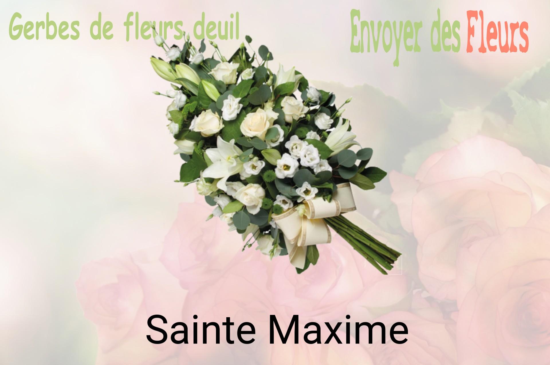 Gerbe de fleurs de deuil livrée à Sainte-Maxime